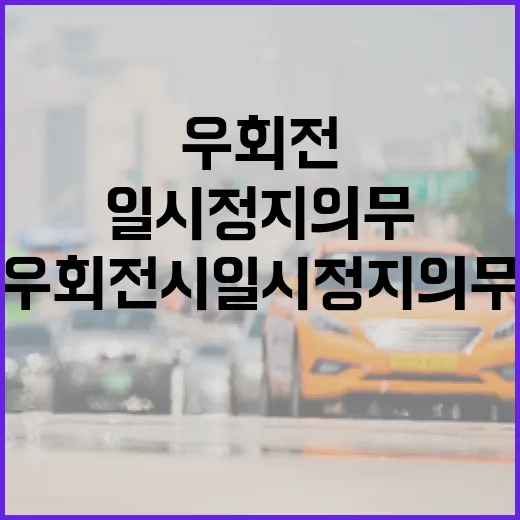 우회전 시 일시정지 의무 강화