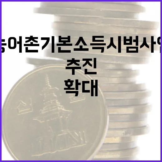농어촌 기본소득 시범사업 5개 군 확대 추진