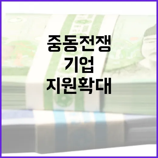 중동전쟁 피해기업에 5500억 긴급자금 지원 확대