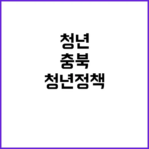 충북 청년정책, 미…