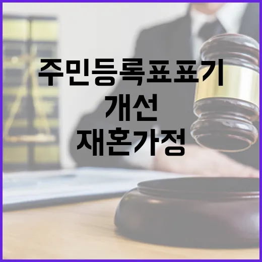 재혼가정 개인정보 보호 강화, 주민등록표 표기 개선