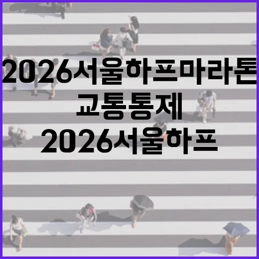 2026 서울하프마라톤 교통통제 전격 안내