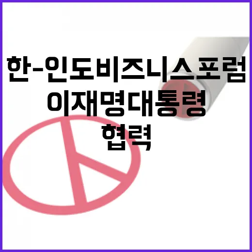 이재명 대통령, 한-인도 비즈니스 포럼서 미래 협력 강조