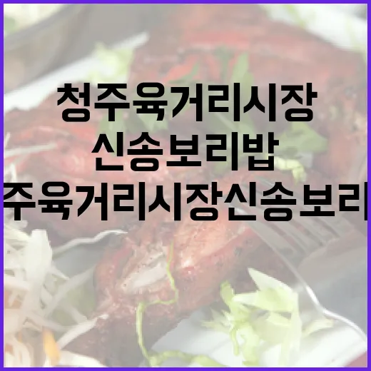 청주 육거리시장 신송보리밥의 전통 맛