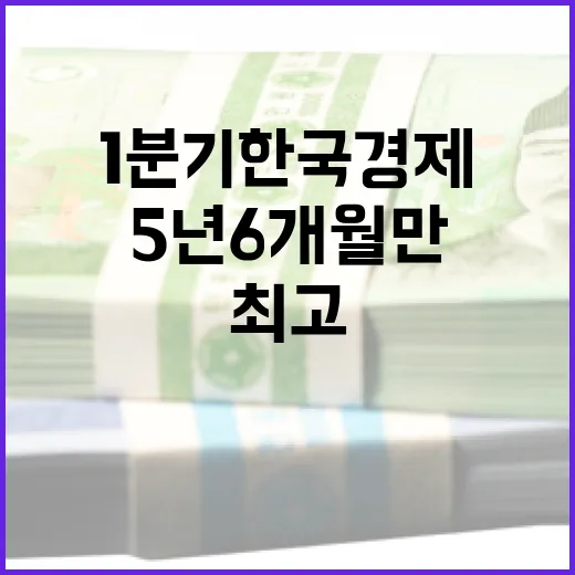 1분기 한국경제 5년6개월만 최고 성장