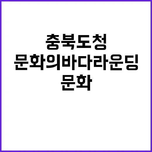 충북도청 문화의 바…