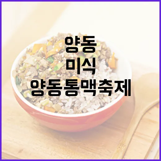 광주 양동통맥축제, 미식과 즐거움 가득