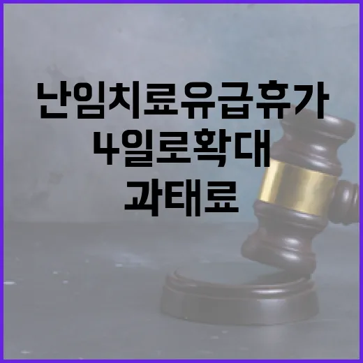 난임치료 유급휴가 4일로 확대, 위반 시 과태료 부과