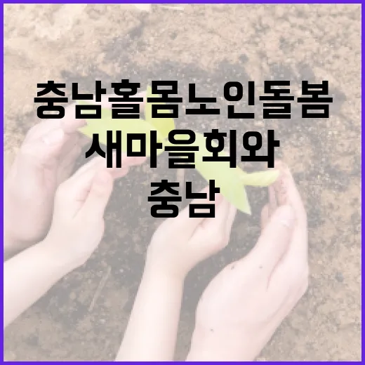 충남 홀몸노인 돌봄, 새마을회와 함께 강화된다