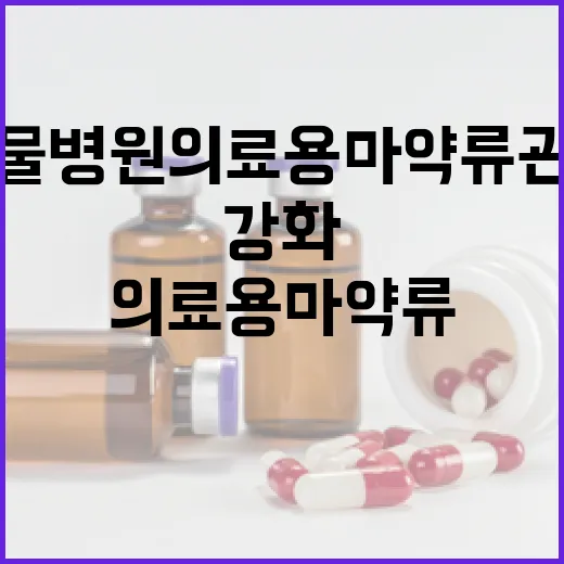 동물병원 의료용 마약류 관리 대폭 강화
