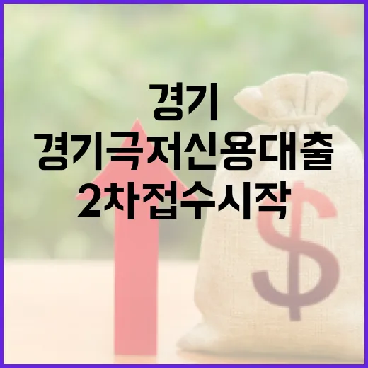 경기 극저신용대출 2차 접수 시작