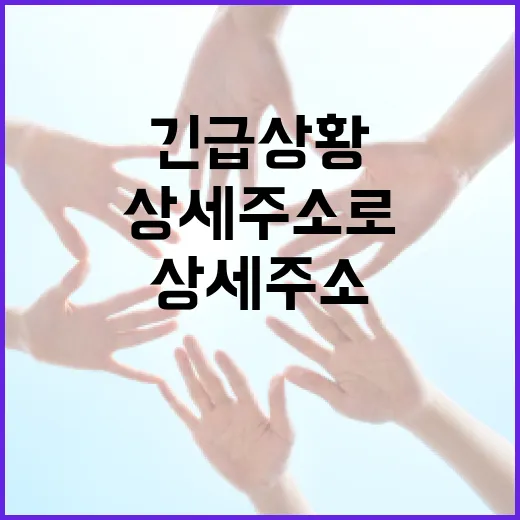 긴급 상황, 상세주소로 안전 확보하세요