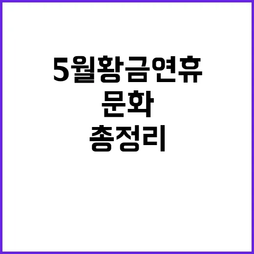 서울 5월 황금연휴…