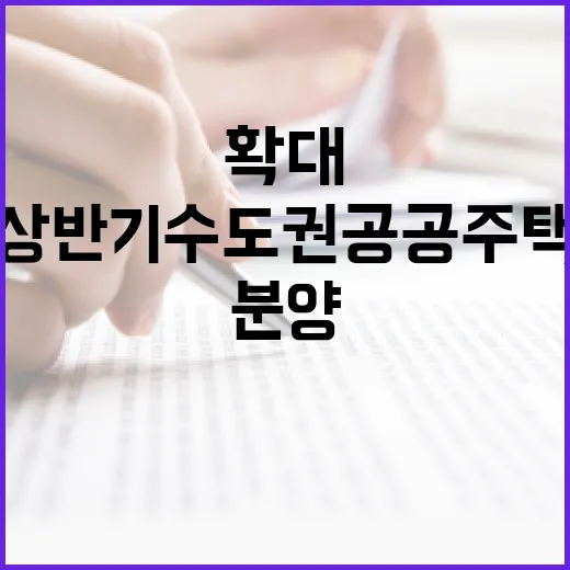 상반기 수도권 공공주택 분양 대폭 확대