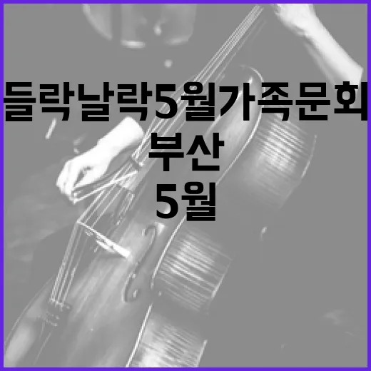 부산 들락날락 5월 가족문화 축제