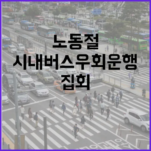 노동절 집회로 시내버스 우회 운행 안내