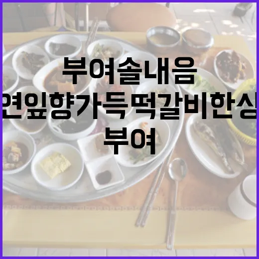 부여 솔내음, 연잎향 가득 떡갈비 한 상