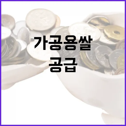 가공용 쌀 역대 최대 공급 확대 추진