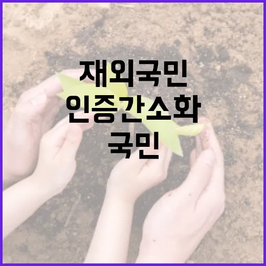 재외국민 공공웹 인증 간소화 혁신