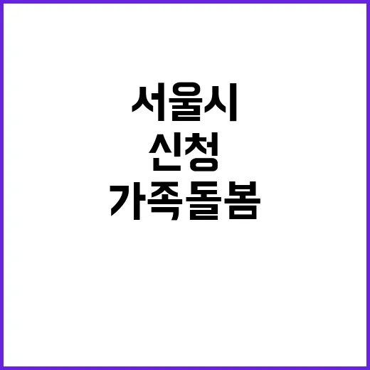 서울시 가족돌봄청년…
