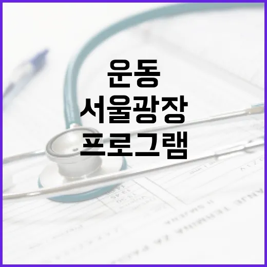 서울광장 무료 운동 프로그램 총정리