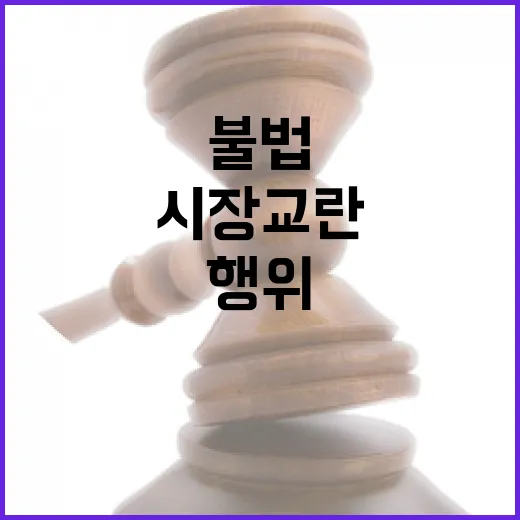 시장교란 불법행위 강력 단속 예고