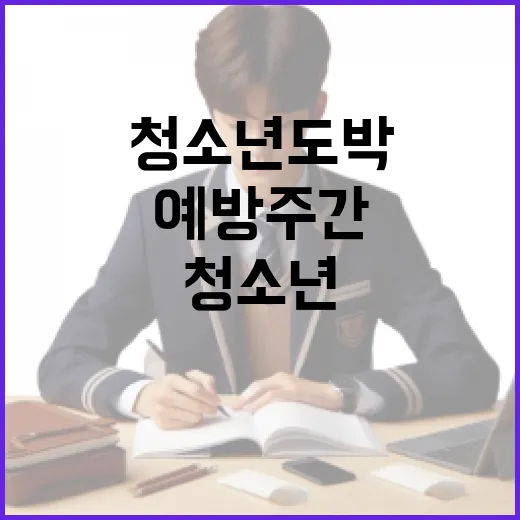 청소년 도박 예방주간, 행동 변화 이끈다