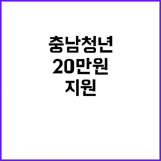 충남 청년 20만원…