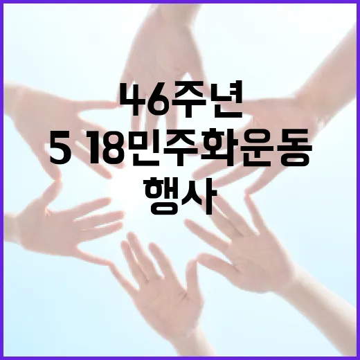 오월 광주, 5·18 민주화운동 46주년 다채로운 행사