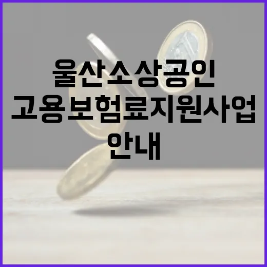 울산 소상공인 고용보험료 지원사업 안내