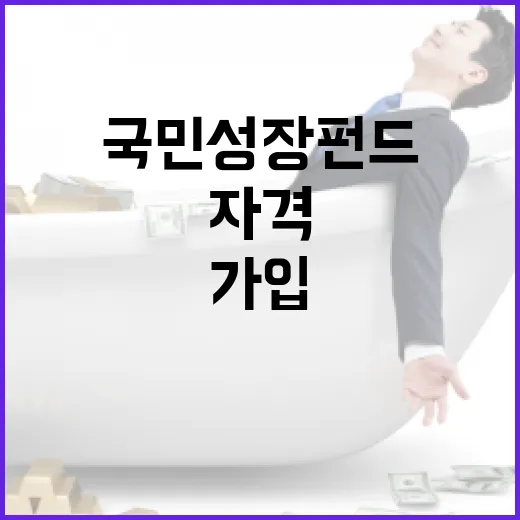 국민성장펀드 가입자격, 부동산 자산과 무관