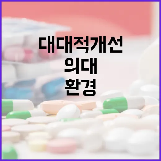 정부, 의대 교육환경 대대적 개선 추진
