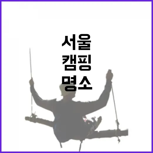 서울 한강뷰부터 숲속까지 캠핑 명소 총정리
