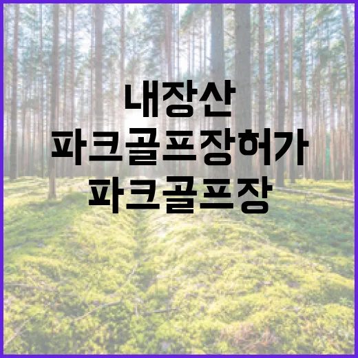 내장산 파크골프장 허가, 엄격 조건 부과