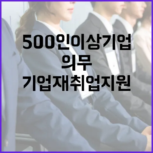내년부터 500인 이상 기업 재취업 지원 의무 확대