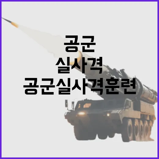 공군 실사격 훈련 정상화, 대비태세 확고