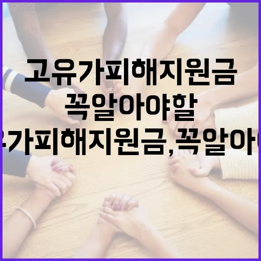 고유가 피해지원금, 꼭 알아야 할 15가지