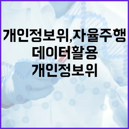 개인정보위, 자율주행차 데이터 활용 적극 지원