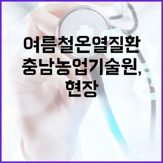 충남 농업기술원, 여름철 온열질환 예방 현장 지원 강화