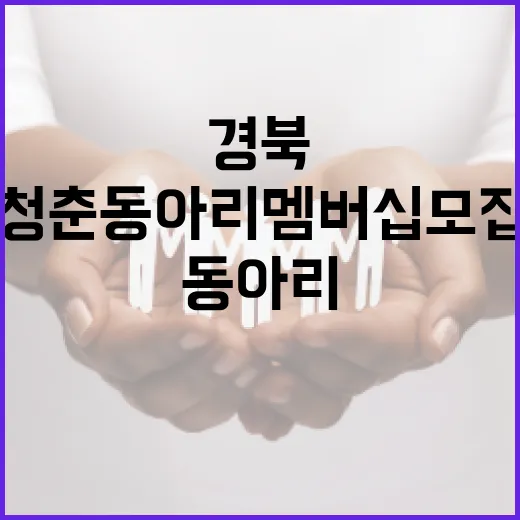 경북청춘동아리 멤버십 모집 소식