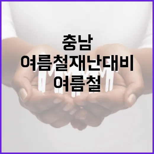 충남, 여름철 재난 대비 총력전