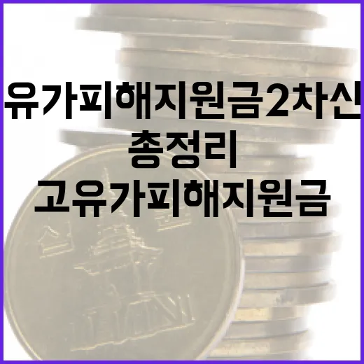 고유가 피해지원금 2차 신청과 사용법 총정리