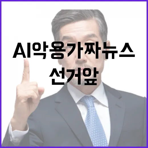 AI 악용 가짜뉴스, 지방선거 앞 강력 차단