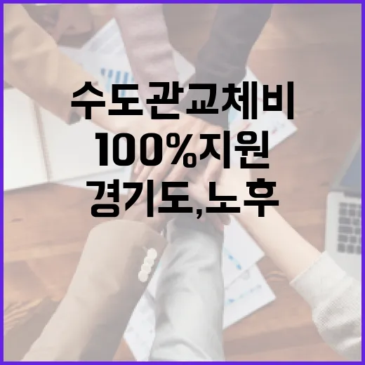 경기도, 노후 수도관 교체비 최대 100% 지원