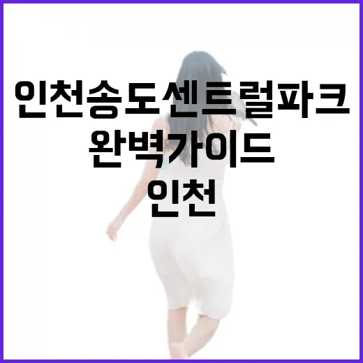 인천 송도 센트럴파크 명소 5선 완벽 가이드