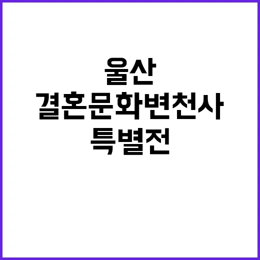 울산 결혼문화 변천…