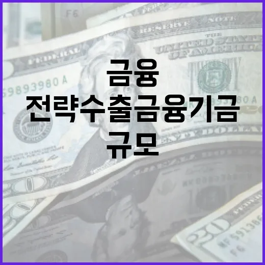 전략수출금융기금 규모는 아직 미확정