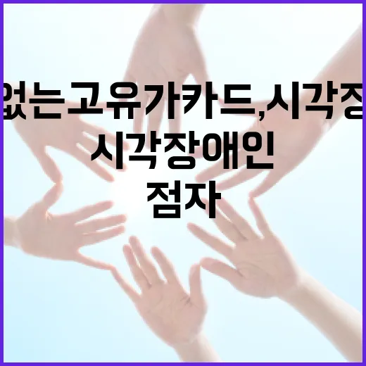 점자 없는 고유가 카드, 시각장애인 불편 해소 방안