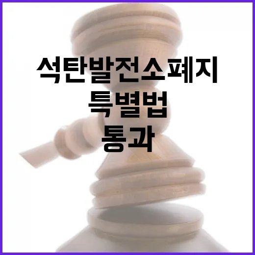 충남 석탄발전소 폐지 특별법 국회 통과 임박