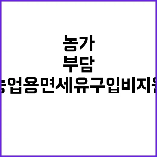 전남, 농업용 면세유 구입비 지원으로 농가 부담 완화